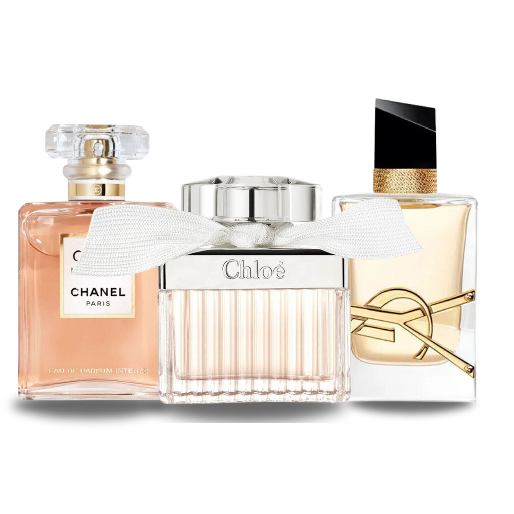 Obsahuje: Chanel COCO MADEMOISELLE, Yves Saint Laurent LIBRE, CHLOÉ